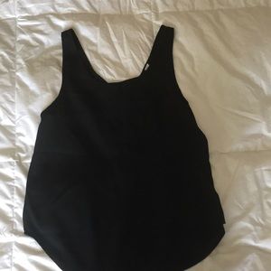 Black Sheer Tank - Bow Tie Back
